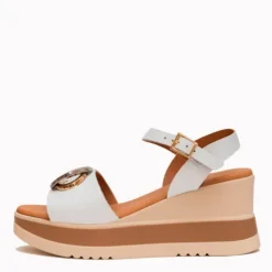 Oh My Sandals White Wedge|5984WHT