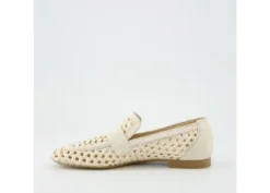 Paul Green Beige Braided Leather Loafer |1209019