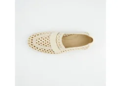 Paul Green Beige Braided Leather Loafer |1209019