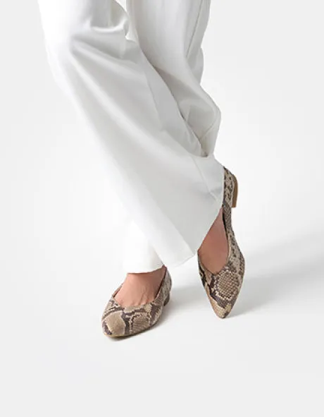 Paul Green Leather Snake Print Pump |3772209