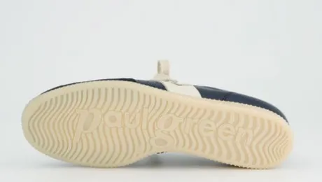Paul Green Navy Leather Trainer|5490059