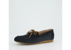 Paul Green Navy Suede Loafer|1136030