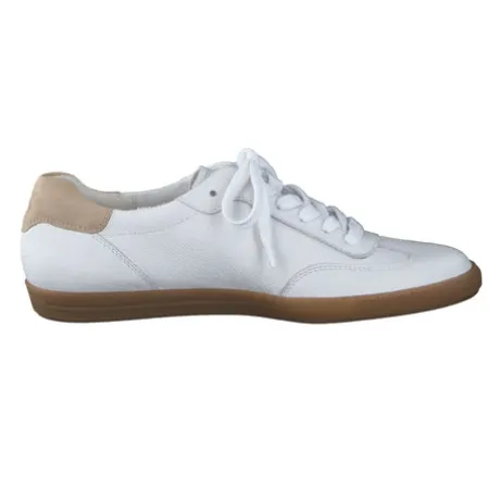 Paul Green White & Taupe Retro Trainer| 5450010