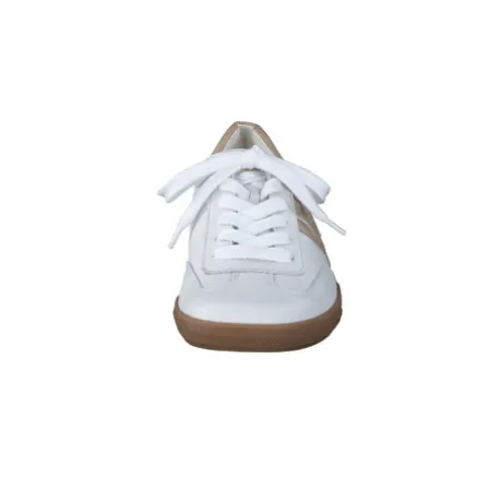 Paul Green White & Taupe Retro Trainer| 5450010