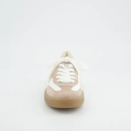 Paul Green White and Beige Suede Trainer|5437119