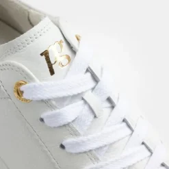 Paul Green White Leather Platform Trainer|5241000