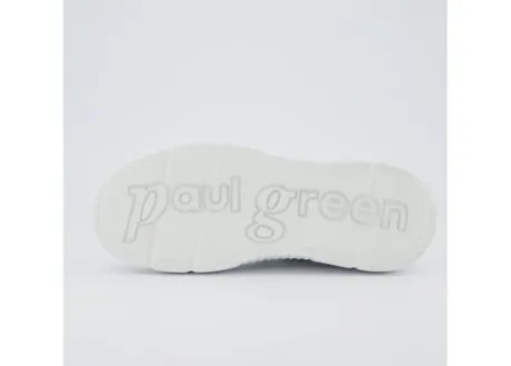 Paul Green White Leather Platform Trainer|5418030