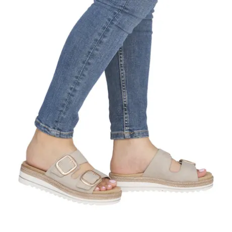 Remonte Beige Comfort Sandal|D0Q6662