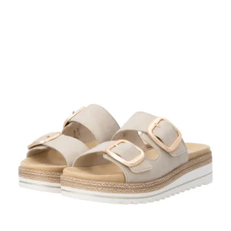 Remonte Beige Comfort Sandal|D0Q6662