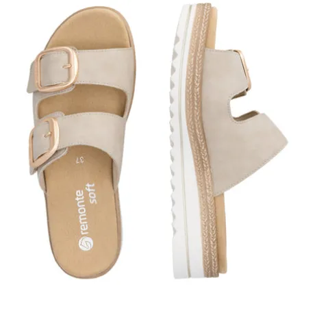 Remonte Beige Comfort Sandal|D0Q6662
