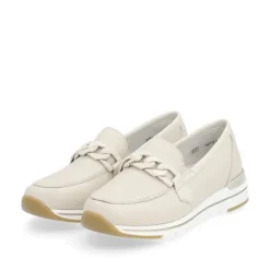 Remonte Beige Mini Wedge Loafer|R671160W