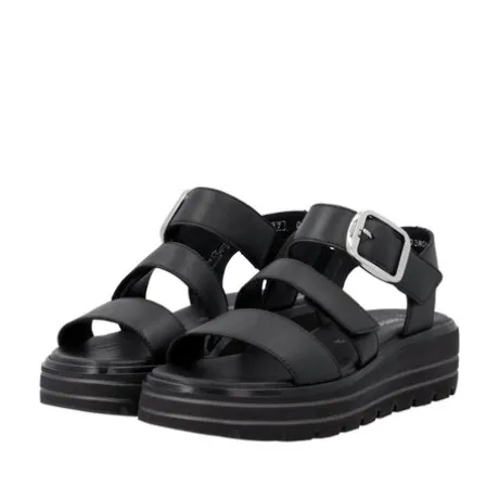 Remonte Black Platform Sandal|D3N5000