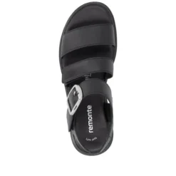 Remonte Black Platform Sandal|D3N5000