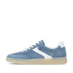 Remonte Blue Cut-Out Suede Trainer |D2C0814