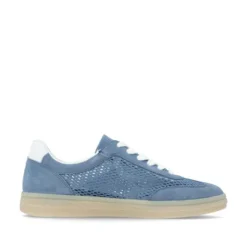Remonte Blue Cut-Out Suede Trainer |D2C0814