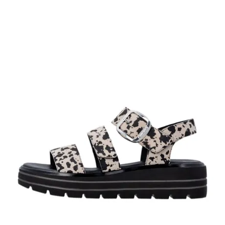 Remonte Cow Print Platform Sandal|D3N5060