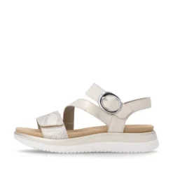 Remonte Metallic Beige Sandal|D1J6490
