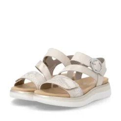 Remonte Metallic Beige Sandal|D1J6490