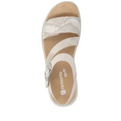 Remonte Metallic Beige Sandal|D1J6490