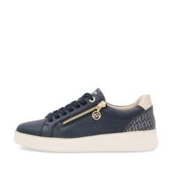 Remonte Navy Mini Wedge Trainer|D2E0014N