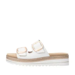 Remonte White Mini Wedge Sandal|D0Q6680