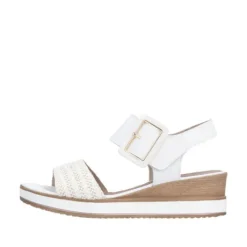 Remonte White Wedge Sandal|D645381