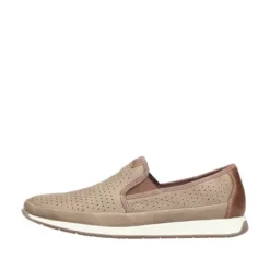 Rieker Beige Cut Out Leather Slip On|1195564