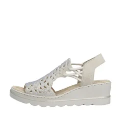 Rieker Beige Wedge Comfort Sandal|6746562