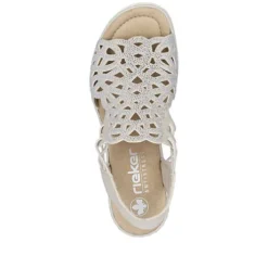 Rieker Beige Wedge Comfort Sandal|6746562