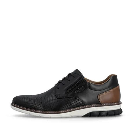 Rieker Black and Tan Comfort Shoe|1441200