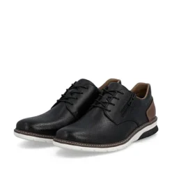 Rieker Black and Tan Comfort Shoe|1441200