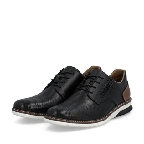 Rieker Black and Tan Comfort Shoe|1441200