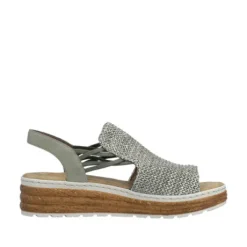 Rieker Green Sage Wedge Sandal|6274152