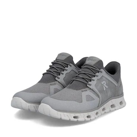 Rieker Grey Comfort Generous Fit Trainer|0435540