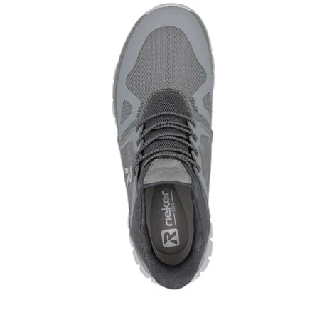 Rieker Grey Comfort Generous Fit Trainer|0435540