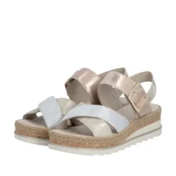 Rieker Metallic Strap Wedge Sandal|V795190