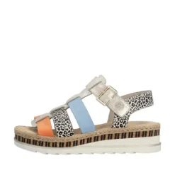 Rieker Multi Strap Mini Wedge Sandal|V790490
