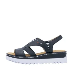 Rieker Navy Comfort Strap Sandal|V44Y514N