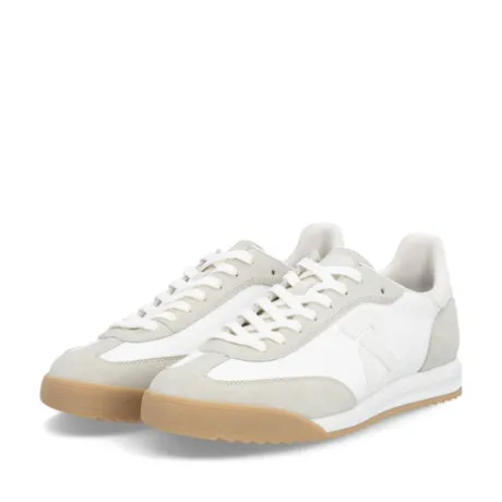 Rieker White and Grey Trendy Trainer|U400080