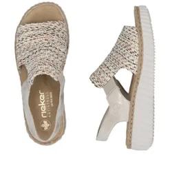 Rieker Wide Fit Comfort Wedge Sandal|69276600