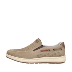 Rieker Wide Fit Taupe Comfort Slip On|1696864
