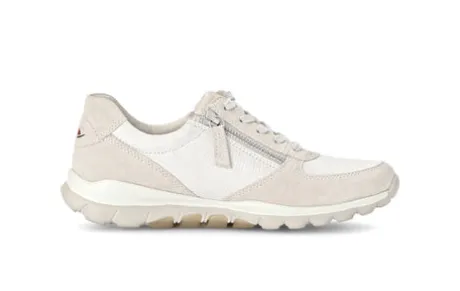 Rolling Soft Beige Lizard Print Comfort Trainer|8696822