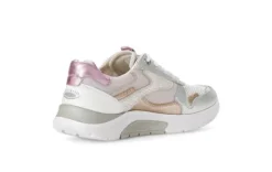 Rolling Soft Metallic Leather and Fabric Trainer|8692553