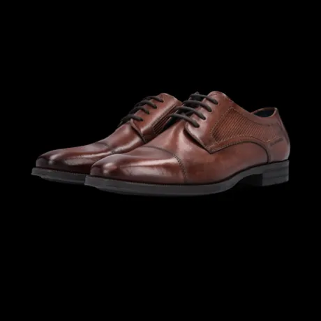 Salamander Cognac Leather Lace-Up Business Shoe|E11AUU0263