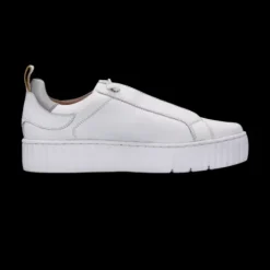 Salamander White Leather Platform Trainer|F31ARP0320