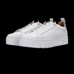 Salamander White Leather Platform Trainer|F31ARP0320