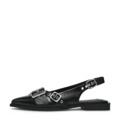 Steve Madden Black Leather Sling Back| 11003901BK