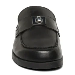 Steve Madden Black Leather Slip On| 11005393B