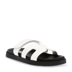 Steve Madden White Strap Mule| 11003028WH