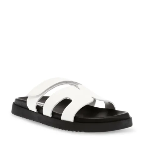 Steve Madden White Strap Mule| 11003028WH